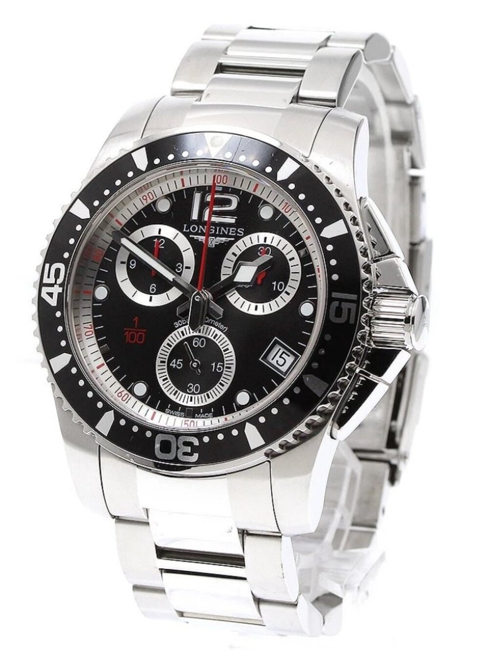 LONGINES Hydro Conquest L3.743.4 Chronograph black Dial Quartz Men's_916182 - Picture 2 of 6